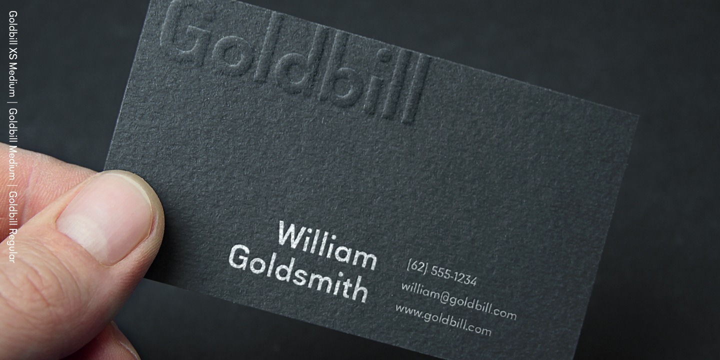 Przykład czcionki Goldbill Bold Italic